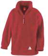 RS33B R33J/Y Result Kids/Youths Zip Neck Polartherm™ Fleece Red colour image